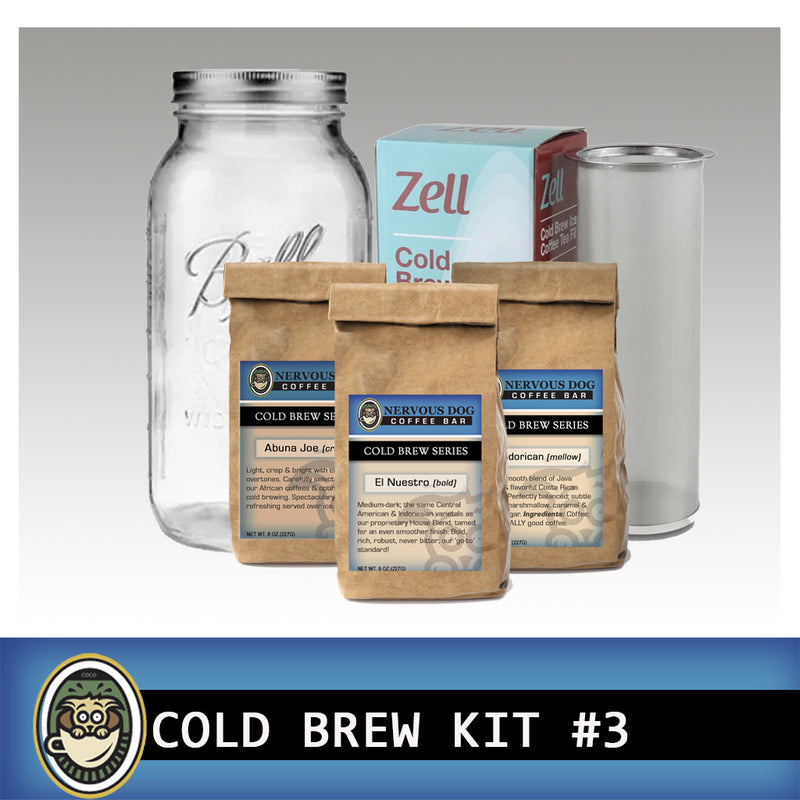 Cold Brew Coffee Maker Kit: Wide Mouth for Coffee, Infused Tea, Alcohol - 2 Quart 64 oz Teal Lid